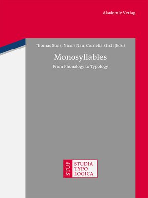 cover image of Monosyllables